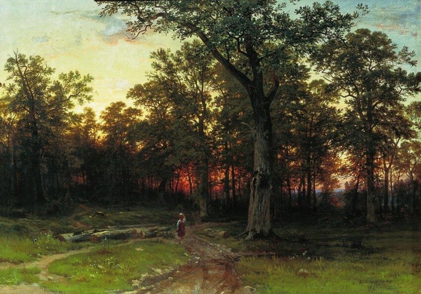 Лес вечером. 1868-1869г.
