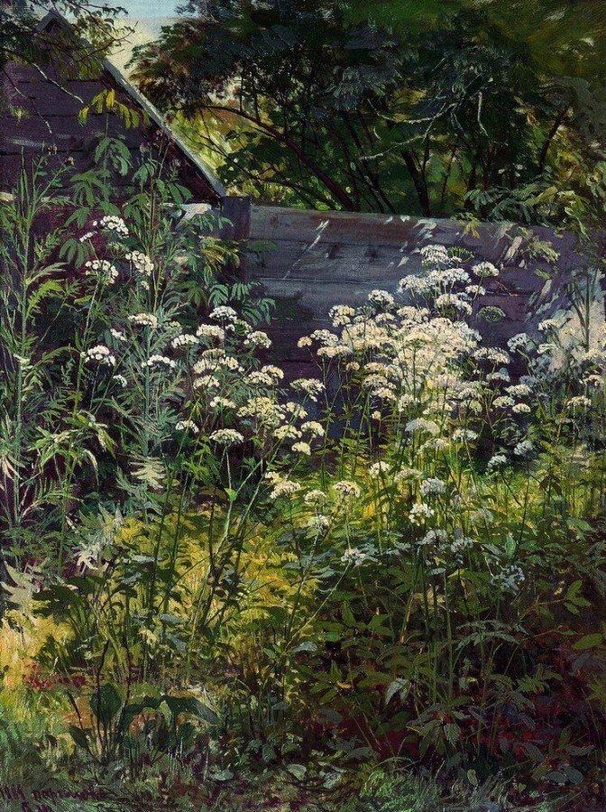 Уголок заросшего сада. Сныть-трава. 1884г.