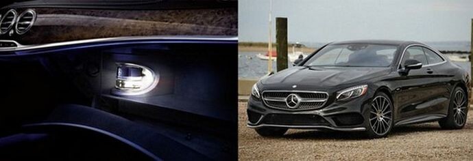 Mercedes-Benz S550 и елочки-ароматизаторы