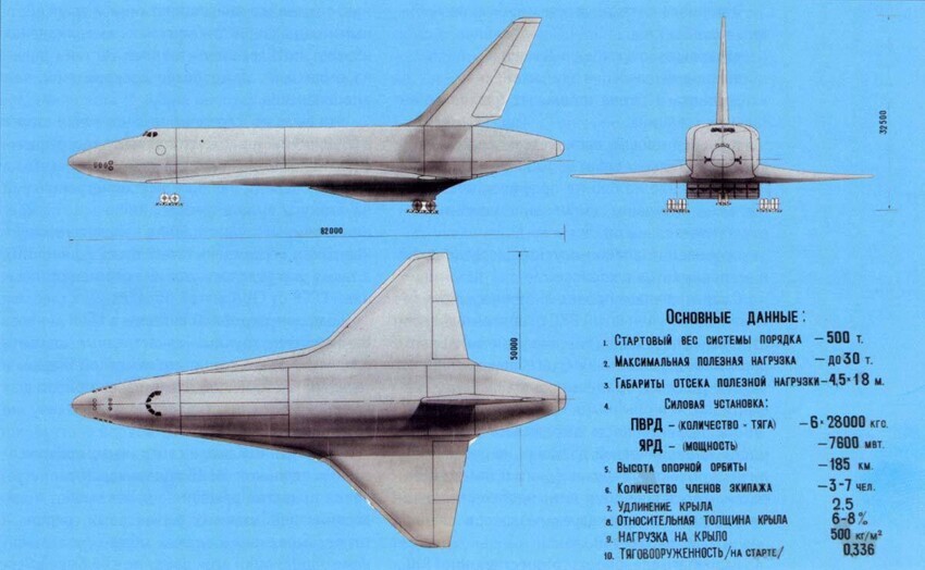 Воздушно-космический самолёт М-19 ЭМЗ В.М. Мясищева