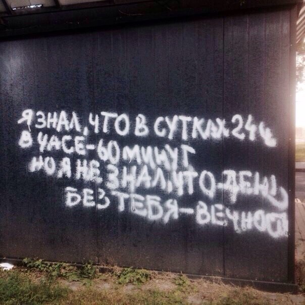 Надписи на стенах и заборах