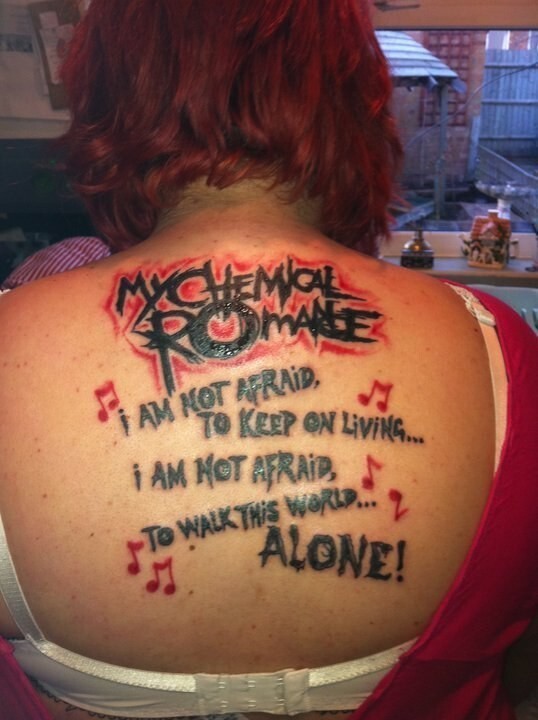 24. Строчки из песни группы My Chemical Romance