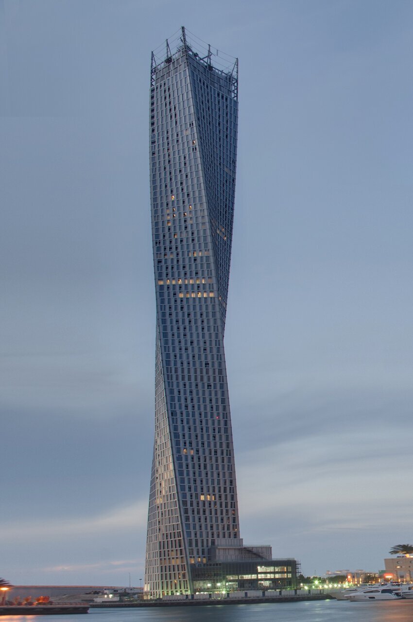 6.  Закрученное здание Башня Кайан в Дубае