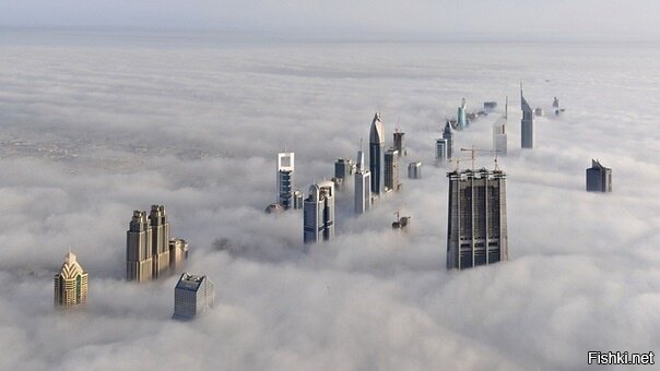 Вид с самого высокого небоскреба «Бурж Халифа», Дубаи