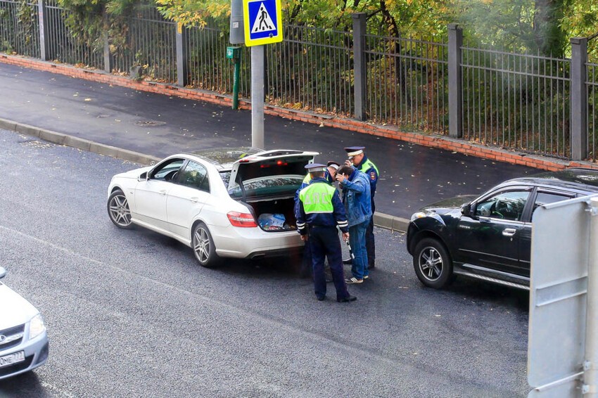 Массовые обыски автомобилей в Москве