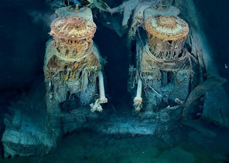 17. Так сейчас выглядят двигатели Титаника на дне океана.