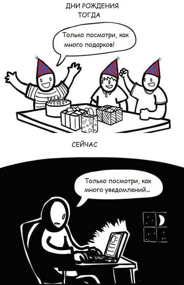 Карикатуры из серии «тогда и сейчас» 