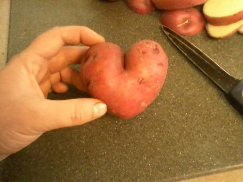 Картошка в виде сердца