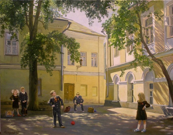Старые московские дворики в картинах художника Филиппа Кубарева