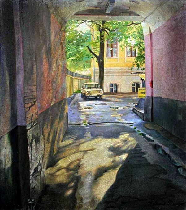Старые московские дворики в картинах художника Филиппа Кубарева