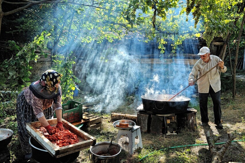12. Восточная Европа и Центральная Азия: производители томатной пасты в Турции. (Фото Bülent Suberk):