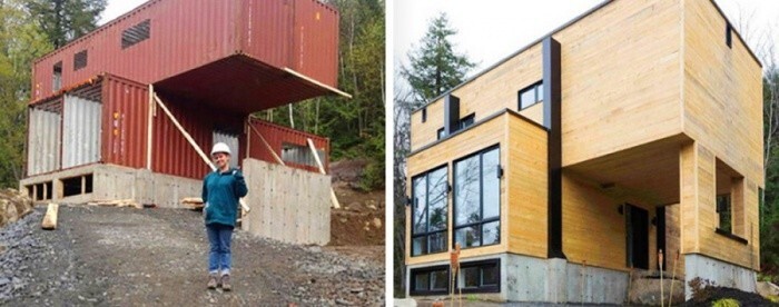 Девушка построила прекрасный дом из обычных контейнеров