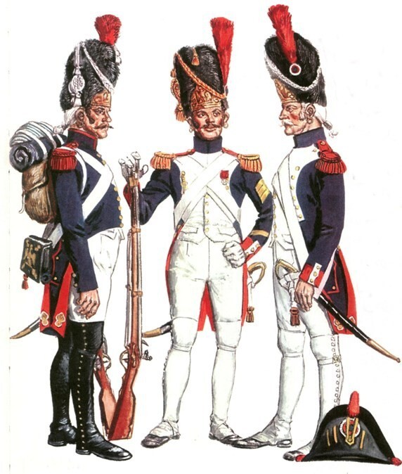 Для сравнения картинка с изображением военной формы времен войны 1812 года: