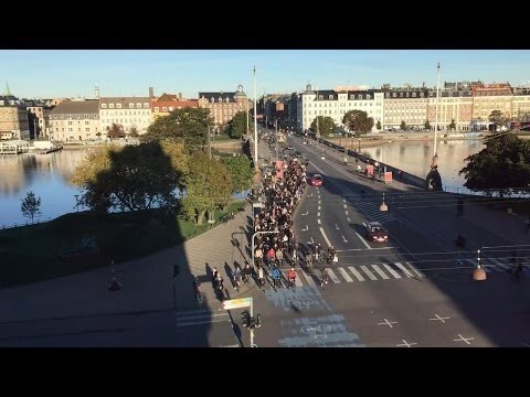 Как выглядят пробки в час пик в Копенгагене  