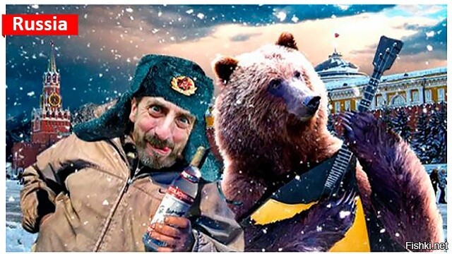 Скоро зима, не забудьте купить водку и шарф своему медведю