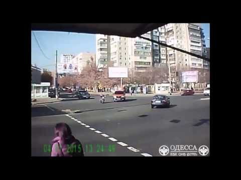Авария с мотоциклистом в Одессе 