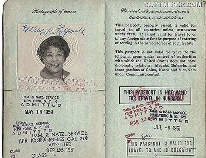 Паспорт Эллы Фицджеральд