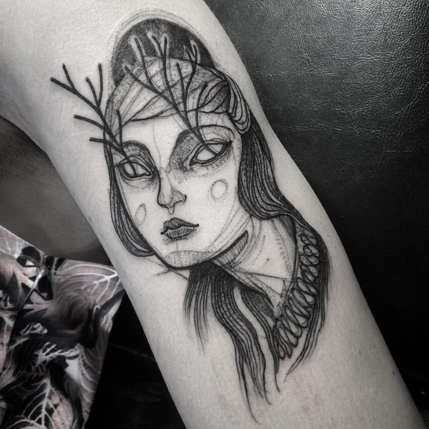 Татуировки, похожие на рисунки карандашом