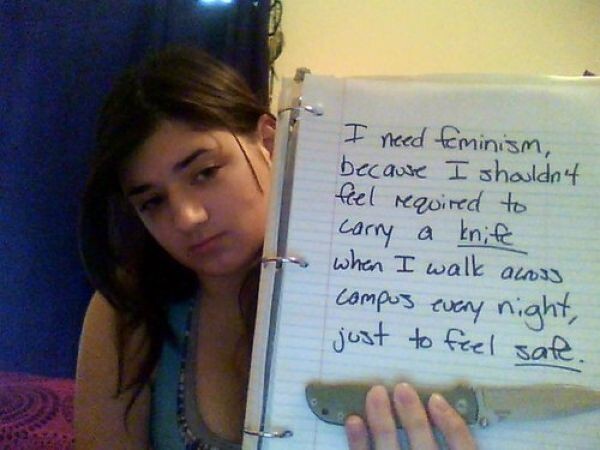 По-моему феминисткам, выступающим против изнасилования, волноваться незачем
