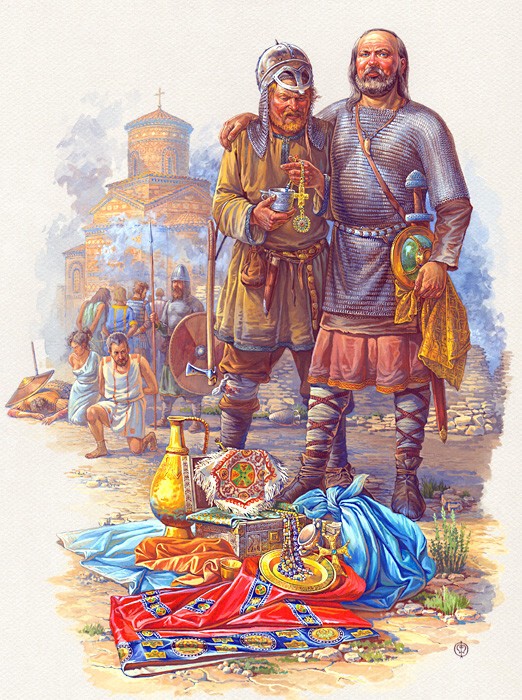 Воины дружины Святослава в Болгарии,вторая половина X века