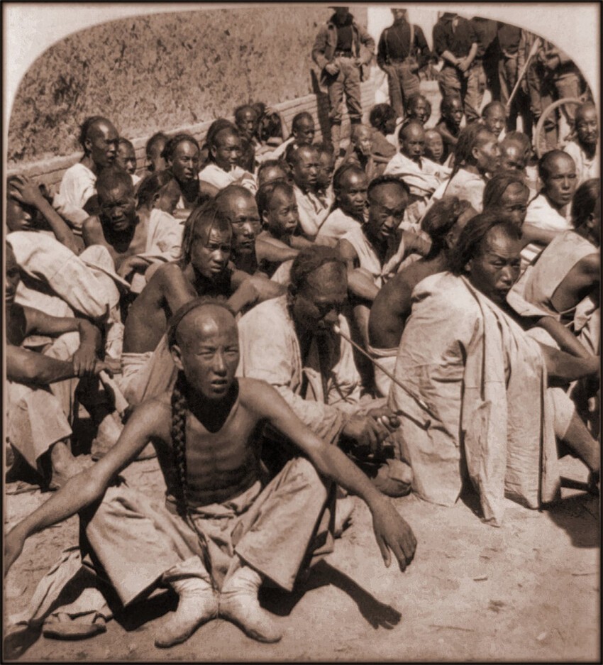 Пленные ихэтуани - участники знаменитого боксерского восстания (1901 год)