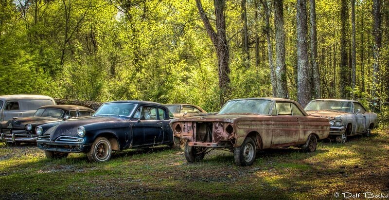 Кладбище старинных автомобилей в штате Джорджия