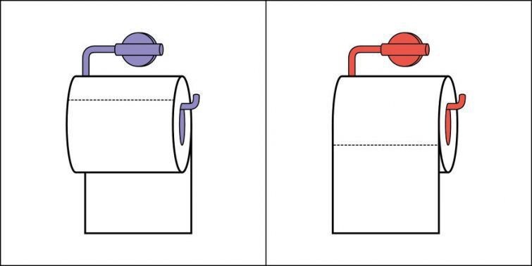 4. Те, кто вешает туалетную бумагу прямым и обратным способом