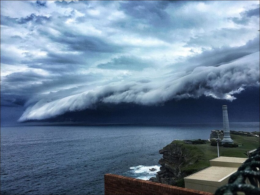 Облачное «цунами» прокатилось над Сиднеем. Невероятное зрелище! 