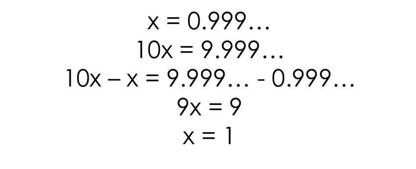 Парадокс №2. 0,9999…=1