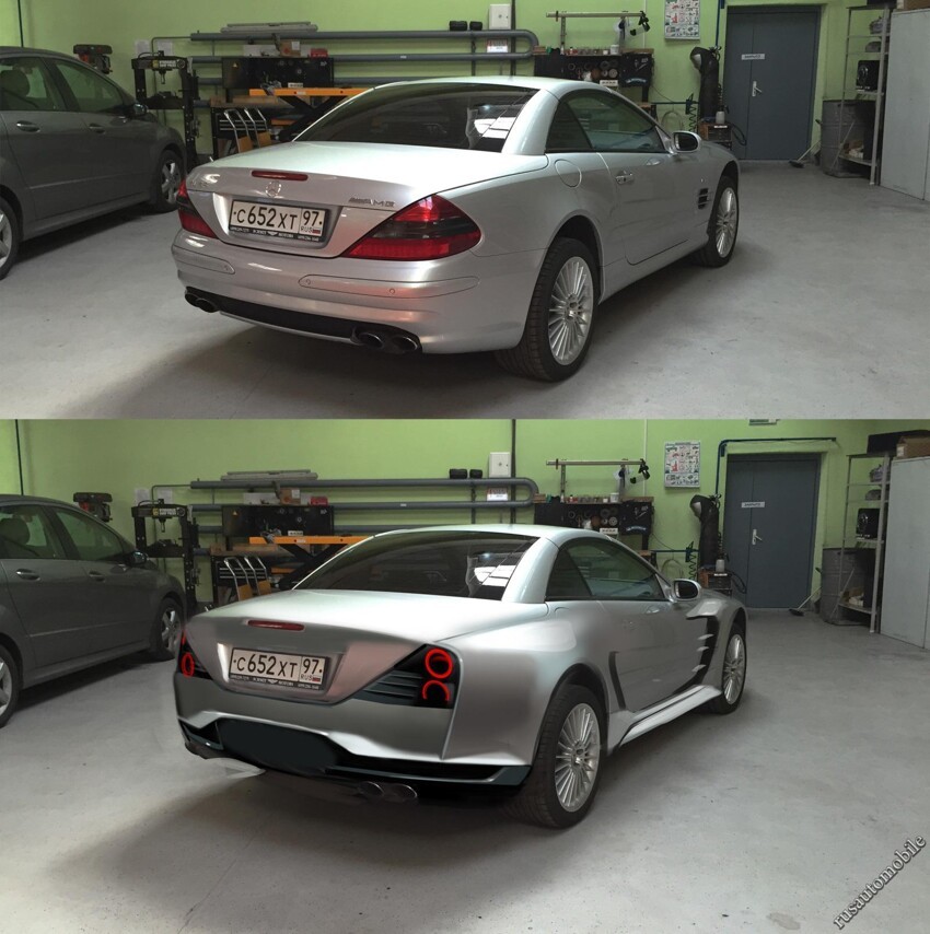 Сотрудники проекта "ё-мобиль" доработали Mercedes SL55 AMG