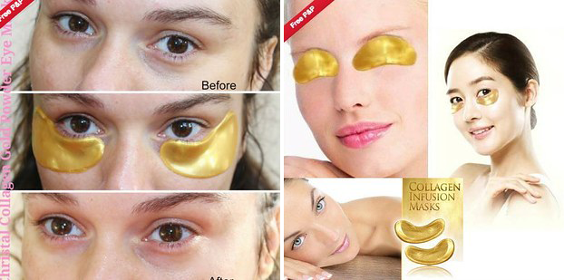 5. Те, кому баночка золотого крема кажется слишком дорогим вариантом, могут приобрести золотые маски с коллагеном для глаз  – всего 100 рублей за пару. 