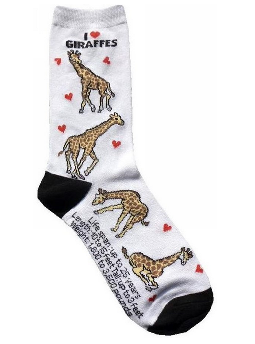 9. Очень информативные носки "Я люблю жирафов"