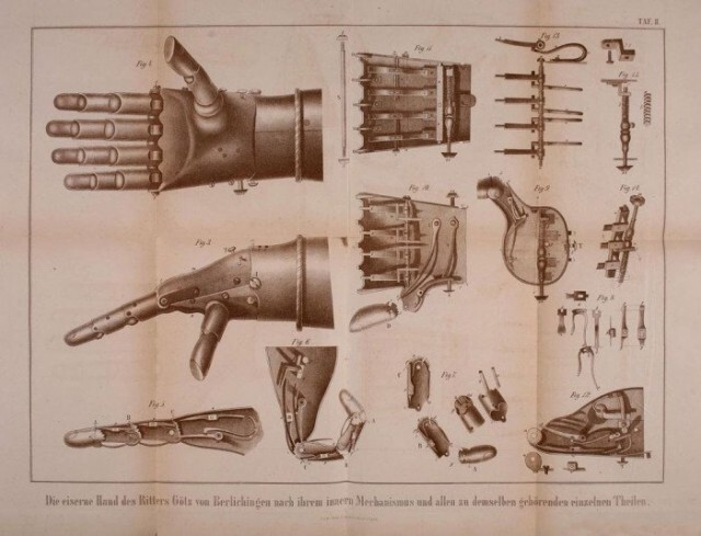 Механический протез руки немецкого рыцаря Геца фон Берлихингена, жившего в XVI веке