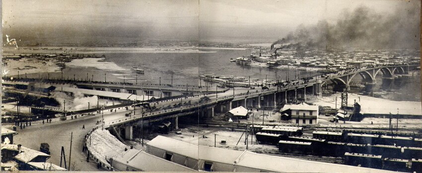 Общий вид моста. Декабрь 1936г.