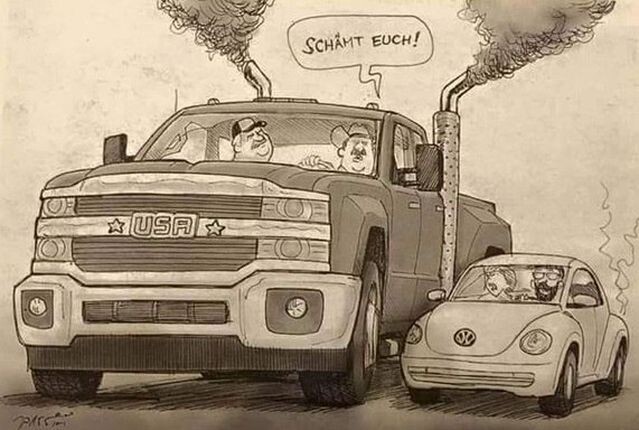 VW загрязняет Америку...