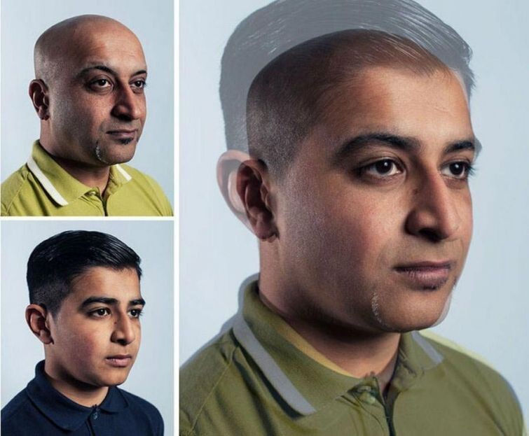 Отцы и дети: фотограф совместил фотографии отцов и сыновей, чтобы показать, насколько они похожи