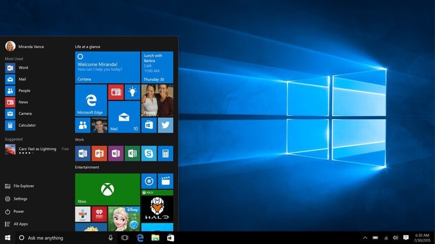 Windows 10. Возвращение к корням — снова появилось меню «Старт», а также добавлены новые функции и возможности, вроде Cortana.