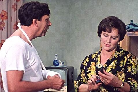 Нонна Мордюкова на съёмках "Бриллиантовой руки". 1968 год