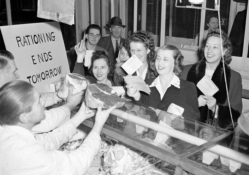 1945. Отмена нормирования мяса. Сиэтл