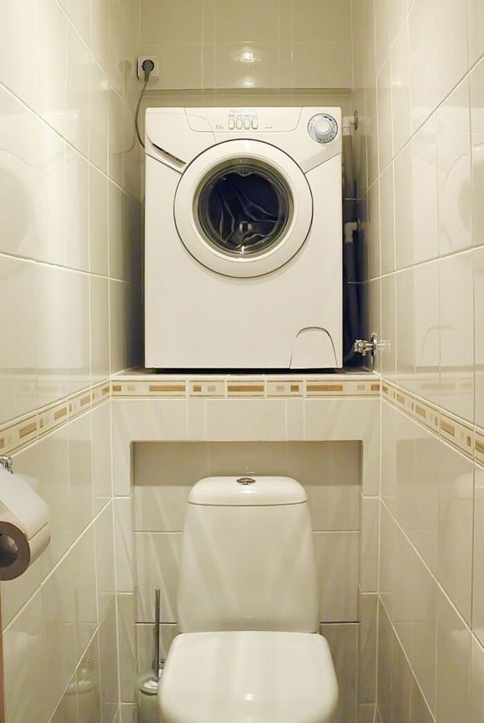 5 вариантов размещения стиральной машины в ванной