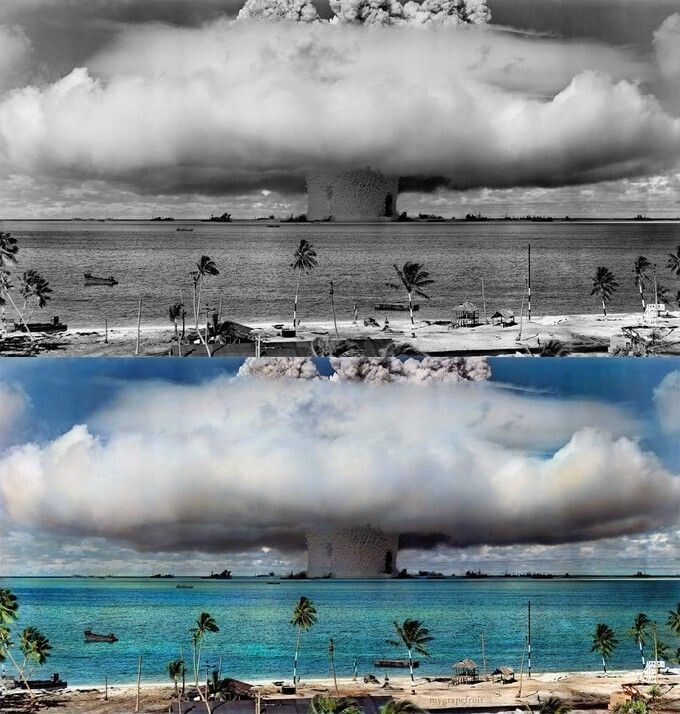 Операция «Перекрёстки» (Operation Crossroads) - серия тестов атомной бомбы, проведённая США на атолле Бикини летом 1946 года.