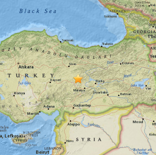 В Турции произошло землетрясение магнитудой 4,9