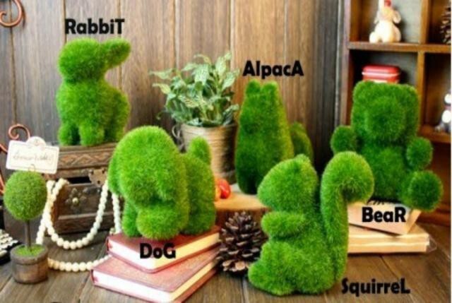 11. Потрясающие травяные фигурки животных для украшения дома.