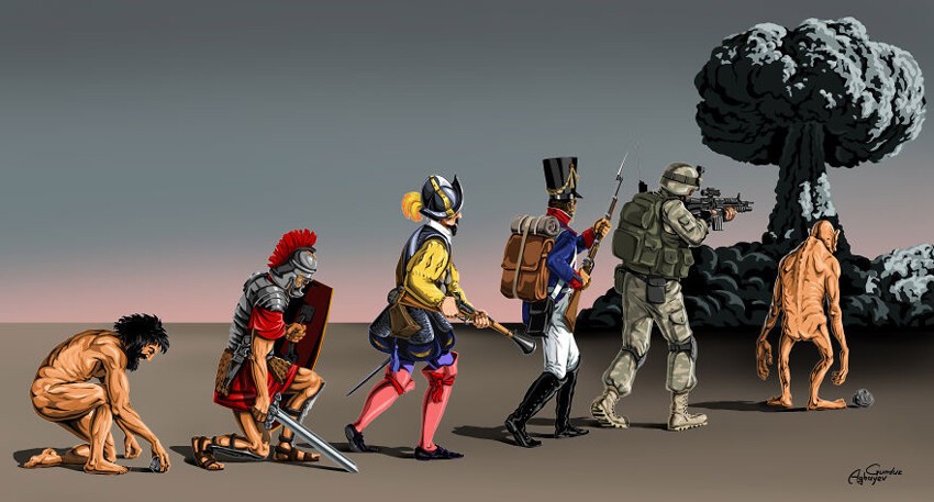 Война и мир: новая мощная серия иллюстрация Гундуза Агаева