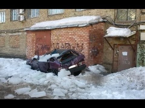 Сход снега на машины. подборка 