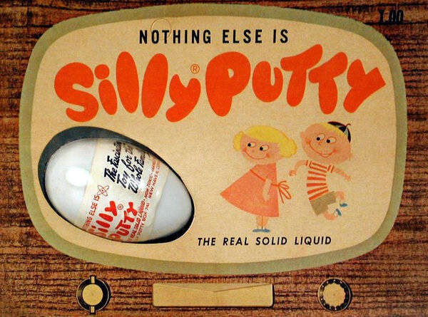 6. 1950-е - Жвачка для рук Silly Putty