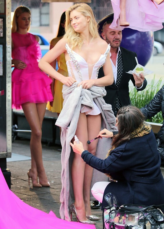 Модель Элис Тейлор во время фотосессии для Marie Claire