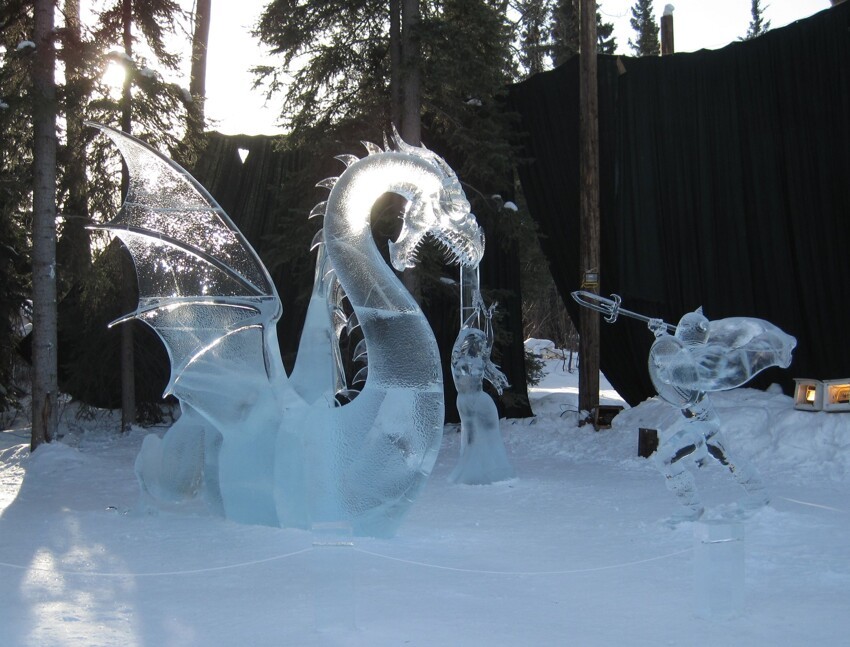 Потрясающие ледяные скульптуры