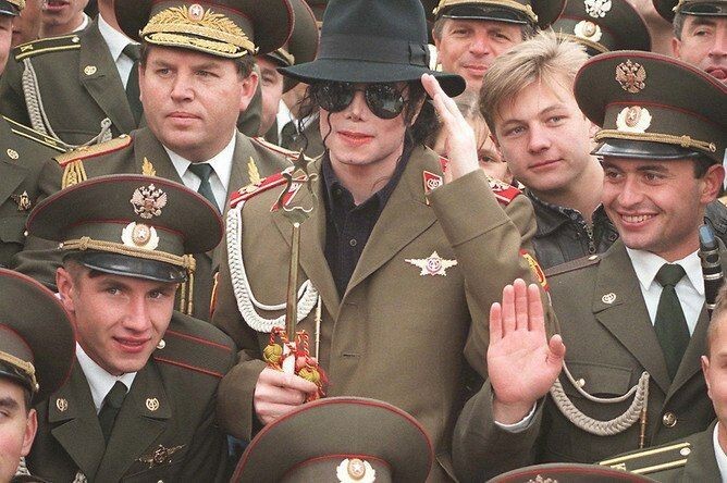 Майкл Джексон во время своего концертного тура "HIStory" Москва, 1996 г.