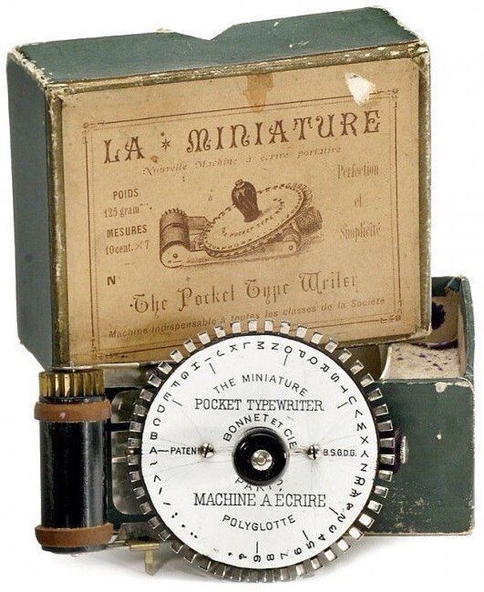 Карманная печатная машинка. Англия, 1887 год